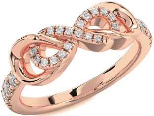Diamond Rose Gold Infinity Ring