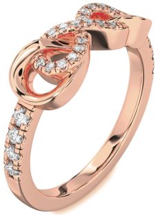 Diamond Rose Gold Infinity Ring