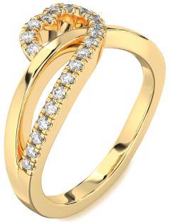 Diamond Gold Heart Ring