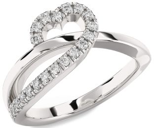 Diamond White Gold Heart Ring
