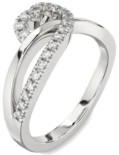Diamond Platinum Heart Ring