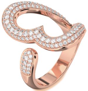 Diamond Rose Gold Heart Ring