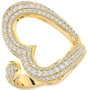 Diamond Gold Heart Ring