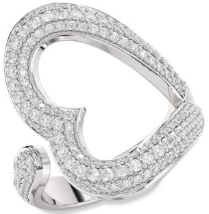 Diamond White Gold Heart Ring