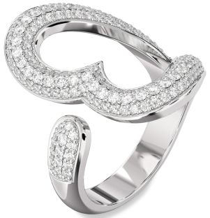Diamond Platinum Heart Ring
