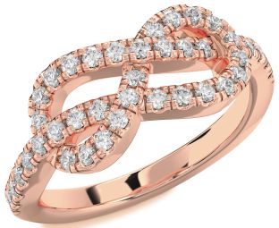 Diamond Rose Gold Infinity Ring