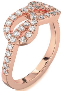 Diamond Rose Gold Infinity Ring