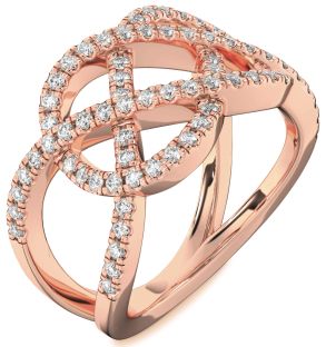 Diamond Rose Gold Infinity Ring