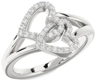Diamond White Gold Heart Ring