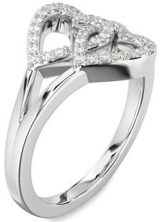 Diamond White Gold Heart Ring