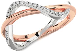 Diamond White Rose Gold Infinity Ring