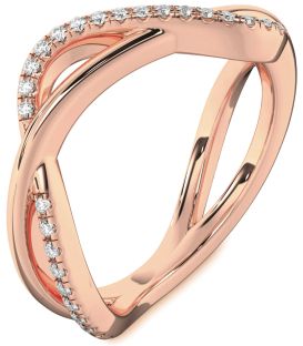 Diamond Rose Gold Infinity Ring