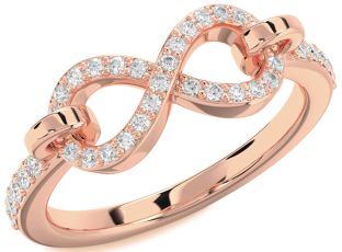 Diamond Rose Gold Infinity Ring