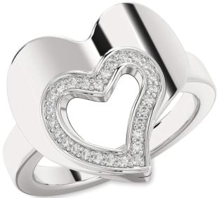 Diamond White Gold Heart Ring