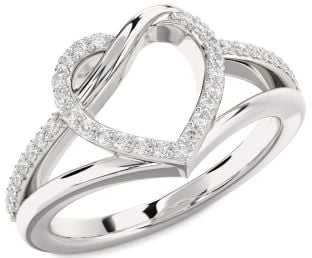 Diamond White Gold Heart Ring
