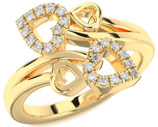 Diamond Gold Heart Ring