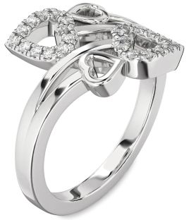 Diamond White Gold Heart Ring