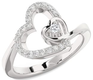 Diamond White Gold Heart Promise Ring