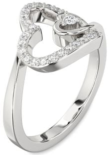 Diamond White Gold Heart Promise Ring