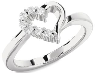 Diamond White Gold Heart Ring