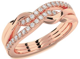 Diamond Rose Gold Infinity Round Ring