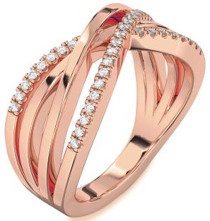 Diamond Rose Gold Infinity Ring