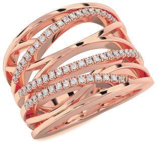 Diamond Rose Gold Infinity Ring