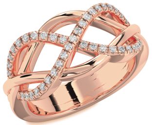 Diamond Rose Gold Infinity Ring