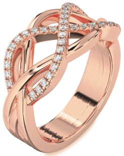 Diamond Rose Gold Infinity Ring
