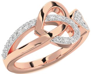 Diamond Rose Gold Heart Ring