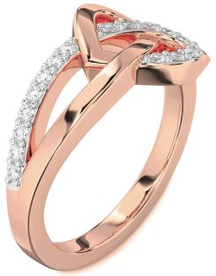Diamond Rose Gold Heart Ring