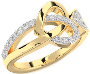 Diamond Gold Heart Ring