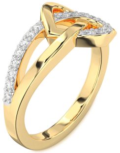 Diamond Gold Heart Ring