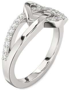 Diamond Platinum Heart Ring