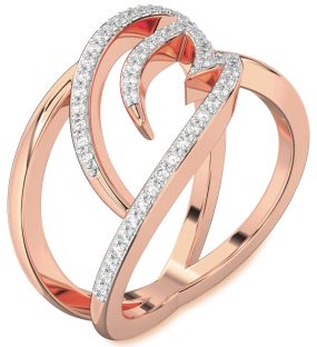 Diamond Rose Gold Infinity Ring