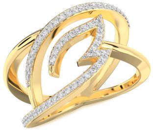 Diamond Gold Silver Infinity Ring