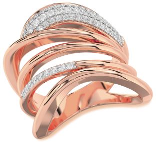Diamond Rose Gold Infinity Ring