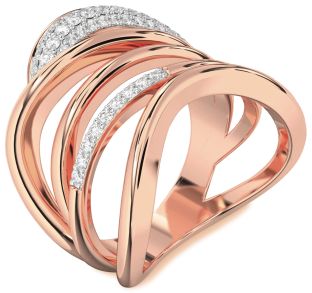 Diamond Rose Gold Infinity Ring