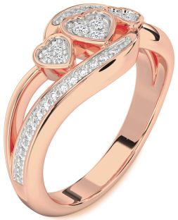 Diamond Rose Gold Heart Ring
