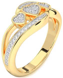 Diamond Gold Heart Ring