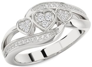 Diamond White Gold Heart Ring