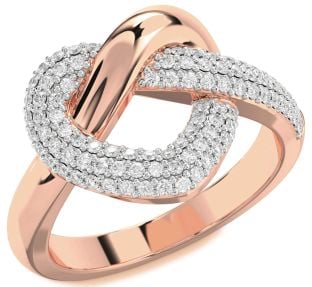 Diamond Rose Gold Heart Ring