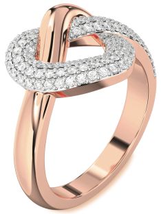 Diamond Rose Gold Heart Ring