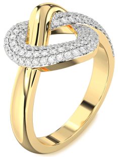 Diamond Gold Heart Ring