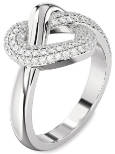 Diamond Platinum Heart Ring