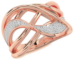Diamond Rose Gold Infinity Ring