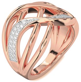 Diamond Rose Gold Infinity Ring