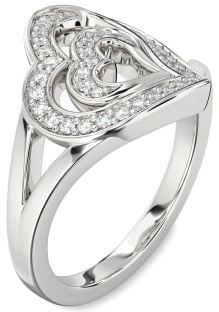 Diamond White Gold Heart Ring