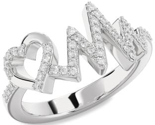 Diamond White Gold Heart Ring