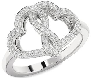 Diamond White Gold Heart Infinity Ring